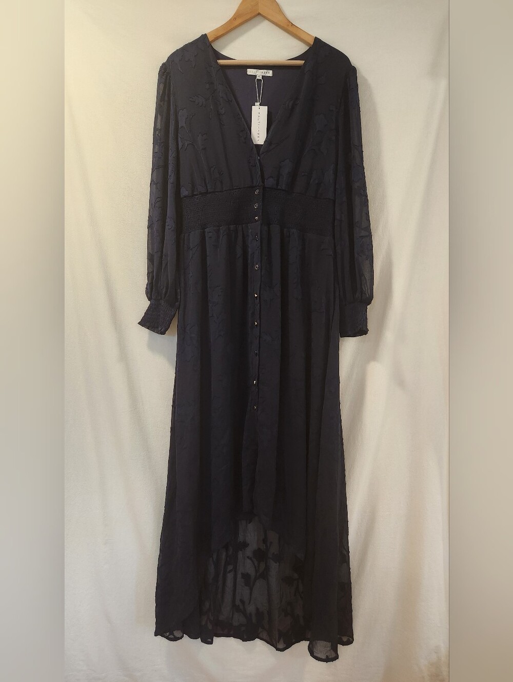 Baltic Born Mayfair High Low Maxi Dress Navy XL - Picture 5 of 14